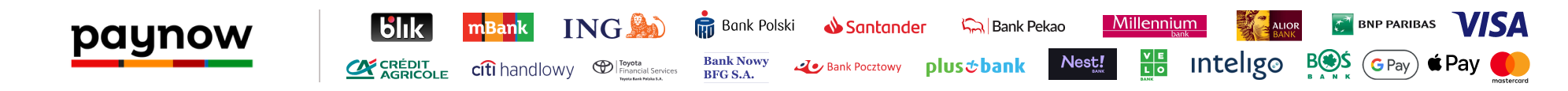 PayNow - Dostępne metody płatności